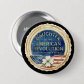 Tochter der American Revolution Patriot USA Button (Vorne & Hinten)
