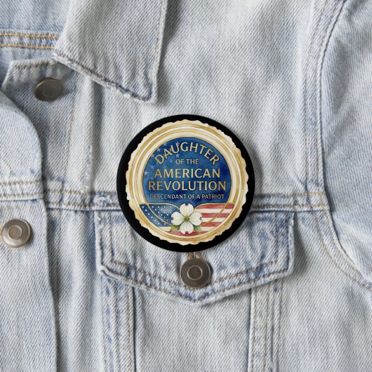 Tochter der American Revolution Patriot USA Button (Beispiel)