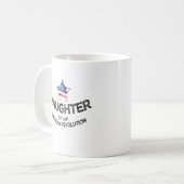 Tochter der amerikanischen Revolution DAR Star Kaffeetasse (Vorderseite Links)