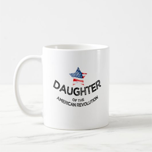 Tochter der amerikanischen Revolution DAR Star Kaffeetasse (Links)