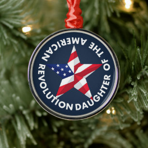 Tochter der amerikanischen Revolution DAR Stern US Ornament Aus Metall