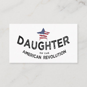 Tochter der amerikanischen Revolution DAR US-Flagg Visitenkarte