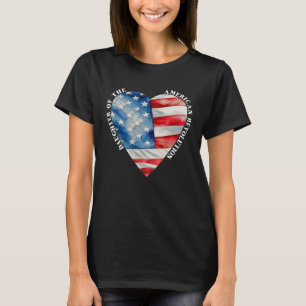 Tochter der Amerikanischen Revolution Herzkunst de T-Shirt