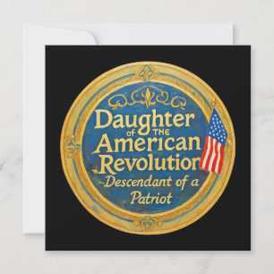 Tochter der Amerikanischen Revolution Nachfahrin e Karte