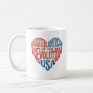 Töchter der Amerikanischen Revolution USA Herz Kaffeetasse