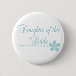Tochter der Braut-aquamarinen Eleganz Button
