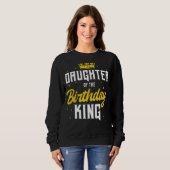 Tochter der Geburtstagskrone Party Sweatshirt (Vorne ganz)
