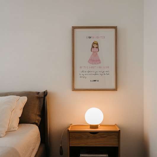 Tochter der King Christlich Baby Print Poster