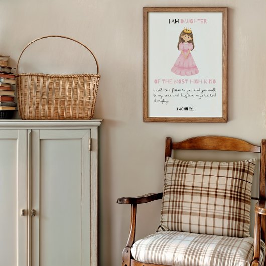 Tochter der King Christlich Baby Print Poster