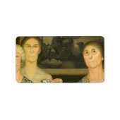 Töchter der Revolution von Grant Wood Adressaufkleber (Vorne)