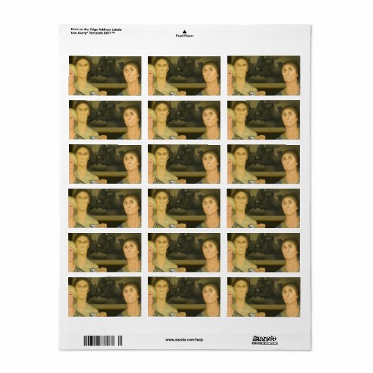 Töchter der Revolution von Grant Wood Adressaufkleber (Vorne)