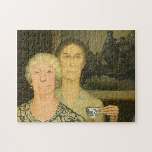 Töchter der Revolution von Grant Wood Puzzle (Horizontal)