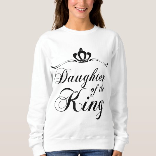 Tochter der Vintagen Krone Christlich Sweatshirt (Vorderseite)
