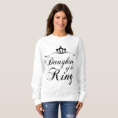 Tochter der Vintagen Krone Christlich Sweatshirt (Vorne ganz)