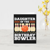 Tochter des Bowler Bday Bowling Party Karte (Gelbe Blume)