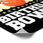 Tochter des Bowler Bday Bowling Party Poster (Ecke)