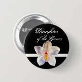 Tochter des Groom Wedding ID Abzeichens Button (Vorne & Hinten)
