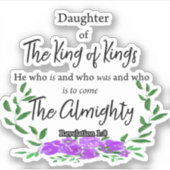 Tochter des Königs Aufkleber (Vorderseite)