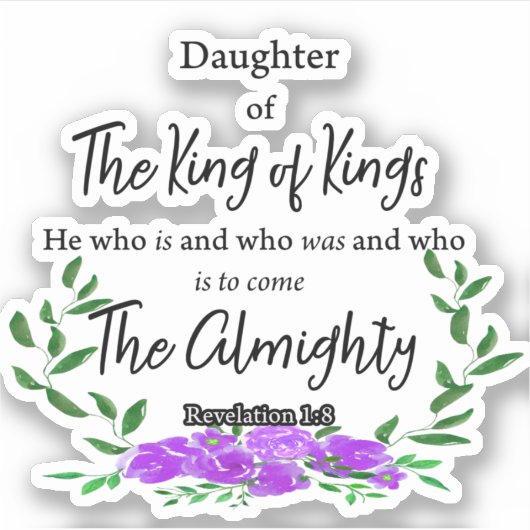 Tochter des Königs Aufkleber (Vorderseite)