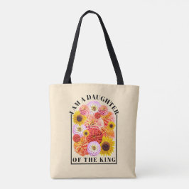 Tochter des Königs Bibelvers Wildblume Glaube Tasche