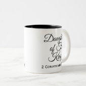 Tochter des Königs Christian Inspirational Zweifarbige Tasse (VorderseiteRechts)