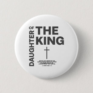 Tochter des Königs Jesus, Christliche Frau Button