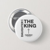 Tochter des Königs Jesus, Christliche Frau Button (Vorne & Hinten)