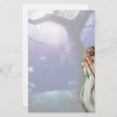 Tochter des Mond-Briefpapiers Briefpapier (Vorne/Hinten)