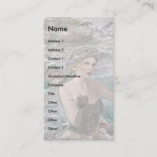 Tochter des Ozeans! Visitenkarte (Vorderseite)