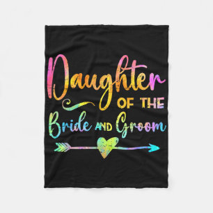 Tochter des T-Shirts der Gefärbte Krawatte Weddin Fleecedecke