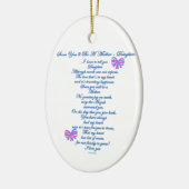 Tochter, die 1. Baby erwartet Keramik Ornament (Links)