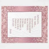 Tochter, die du amüsierst fleecedecke (Vorderseite (Horizontal))