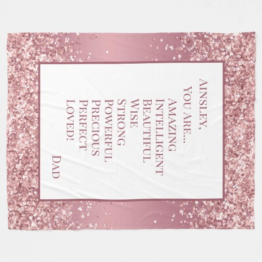 Tochter, die du amüsierst fleecedecke (Vorderseite (Horizontal))