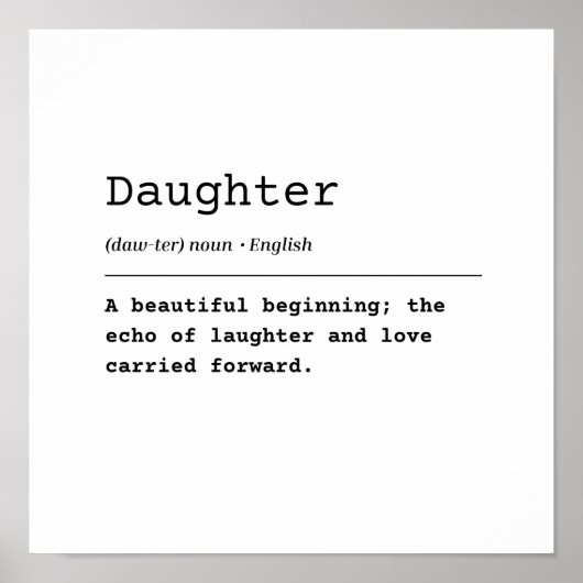 Tochter - Ein wunderschöner Anfang Poster (Vorne)