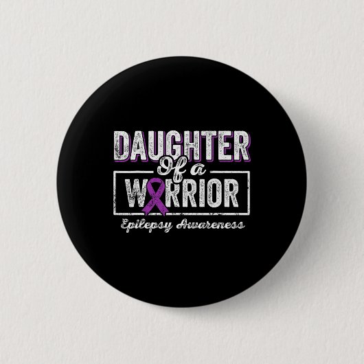 Tochter einer Lila Ribbon-Epilepsie Button (Vorderseite)