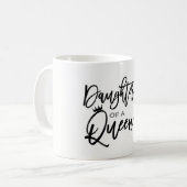 Tochter eines QUEEN Moderne Skripte, trendy Custom Kaffeetasse (Vorderseite Links)