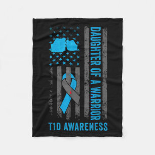 Tochter eines T1d-Krieger-Diabetes Typ 1 Fleecedecke