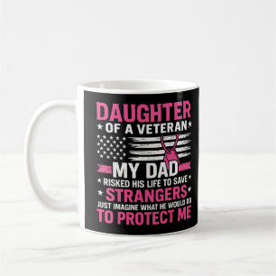 Tochter eines Veteran Veteran Veteran Day Veteran Kaffeetasse