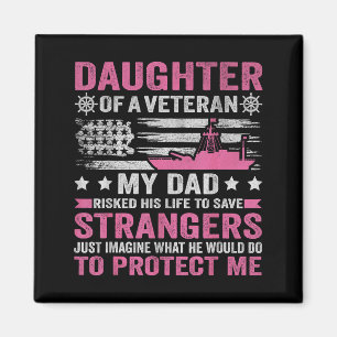 Tochter eines Veteranen US-Veteran Vater-Tochter-V Magnet