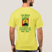 Tochter eines Vietnam-Tierarzt-T - Shirt (Rückseite)