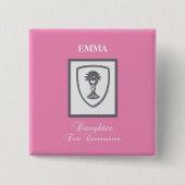 Tochter, Erste Kommune Silver Chalice Button (Vorderseite)