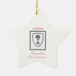 Tochter, Erste Kommune Silver Chalice Keramik Ornament