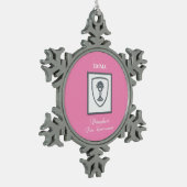 Tochter, Erste Kommune Silver Chalice Schneeflocken Zinn-Ornament (Links)