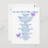 Tochter erwartet 1. Baby Postkarte (Vorne/Hinten)