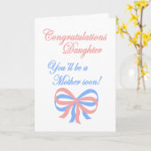 Tochter erwartet Baby Karte (Gelbe Blume)