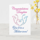 Tochter erwartet Baby Karte (Gelbe Blume)