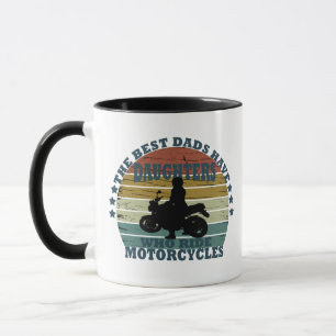 Tochter fährt Motorrad Frohen Vatertag Tasse