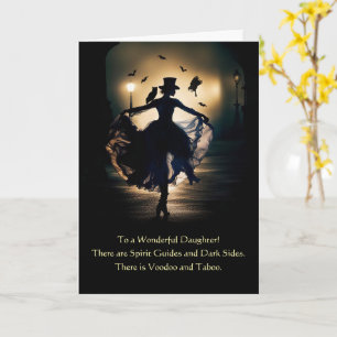 Tochter Frohes Halloween Hexe Voodoo  Karte