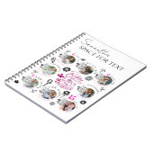 Tochter Geburtstag Foto-Collage Typografie Notizblock (Linke Seite)