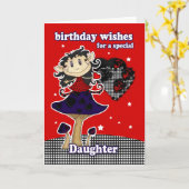 Tochter Geburtstag wünscht Grußkarte Karte (Gelbe Blume)